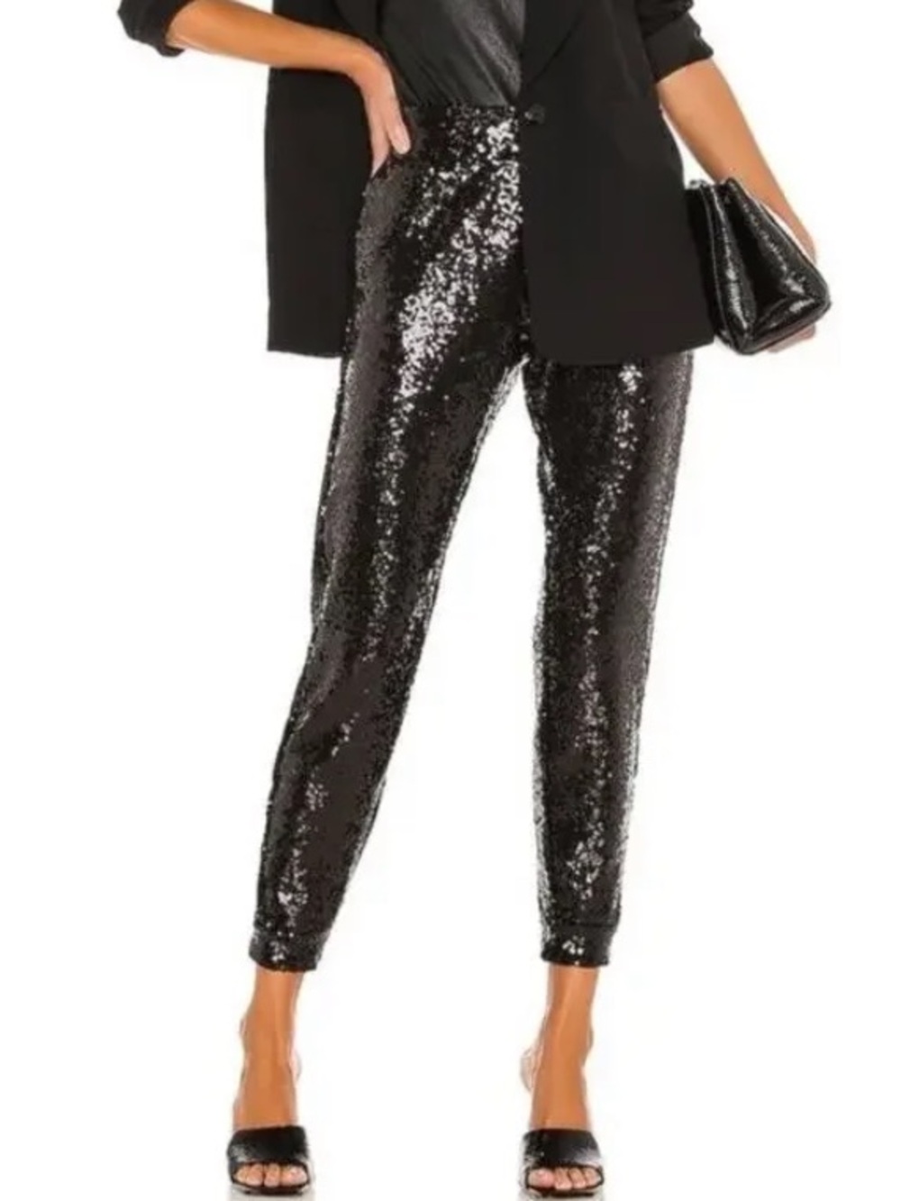 🧋Commando sequined pants joggers black small